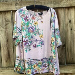 Liz Claiborne lilac floral blouse